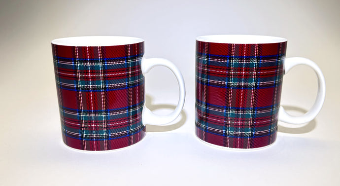 Tommy Hilfiger Red Plaid Tartan Ceramic Mugs