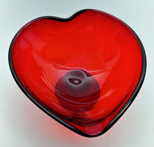 Fostoria Decorator Collection Ruby Heart Shaped Footed Compote. c.1964-1970