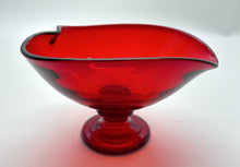 Fostoria Decorator Collection Ruby Heart Shaped Footed Compote. c.1964-1970