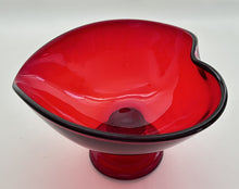 Fostoria Decorator Collection Ruby Heart Shaped Footed Compote. c.1964-1970