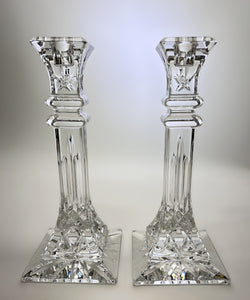 Waterford Crystal Lismore 10" Tall Candlestick Pair