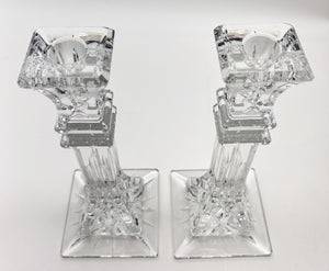 Waterford Crystal Lismore 10" Tall Candlestick Pair