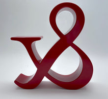 Pottery Barn Red Lacquered Ampersand Decorative Sculpture