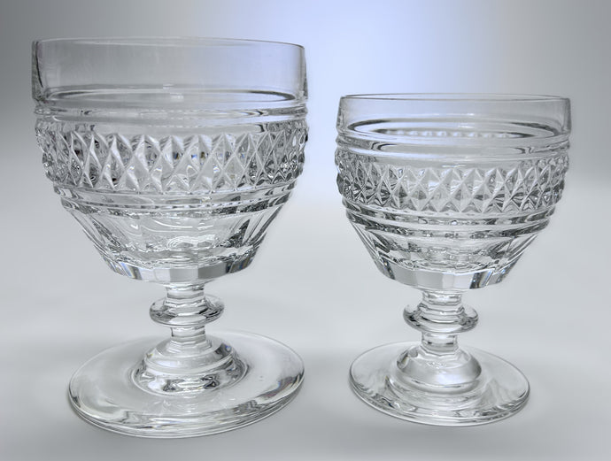 Gorham Crystal King Charles 7-Piece Water Goblet and Wine Glass Set, c.1974