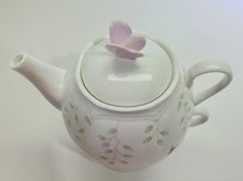 Lenox Butterfly Meadow Tea For One Teapot/ Cup Set with "Bless This Home' Tray
