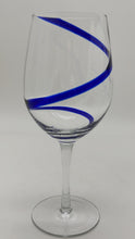 Pier 1 Swirline Cobalt Water Goblet Set of Four.