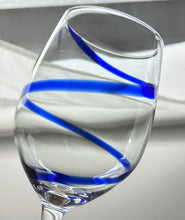 Pier 1 Swirline Cobalt Water Goblet Set of Four.