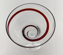 Pier 1 Swirline Red Margarita Glass Set of Four.