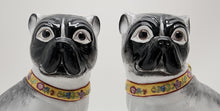 Chelsea House Porcelain Pugs with Nursing Pup Figurine Pair.