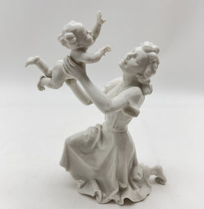 Hutschenreuther Mother's Darling White Porcelain Figurine. c. 1955-1968