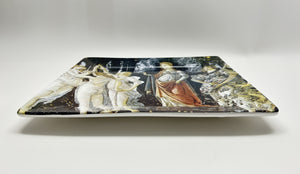 Ceramica E Arte Italy Botticelli "Primavera" 15" Square  Plate