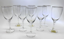 Lenox Phoenix Platinum Lead Crystal Blown Glass Iced Tea/ Beverage Set of Eight