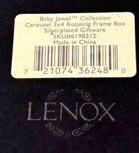 Lenox Baby Jewel Collection Rotating Carousel Box with Six 3x4 Photo Frames.