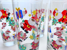 Save The Children Jolly Santas 15 oz. Glass Tumblers Set of Six