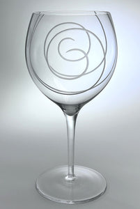 Villeroy an Boch Spiral Cut Balloon Wine Glass Set of Six.