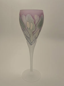 Nouveau Art Glass Rueven Wine Glass Multi-Colored Set of Four.