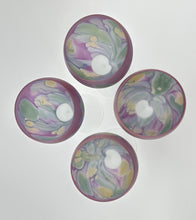 Nouveau Art Glass Rueven Wine Glass Multi-Colored Set of Four.