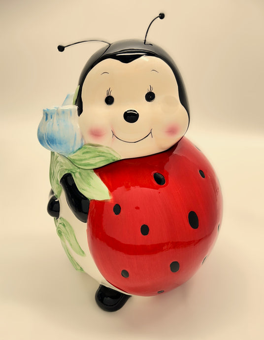 Burton and Burton Ladybug Ceramic Cookie Jar.