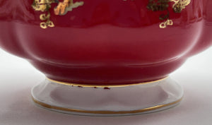 Royal Albert Regal Series Red and Gold Fine English Bone China Teacup and Saucer Set. c.1970's