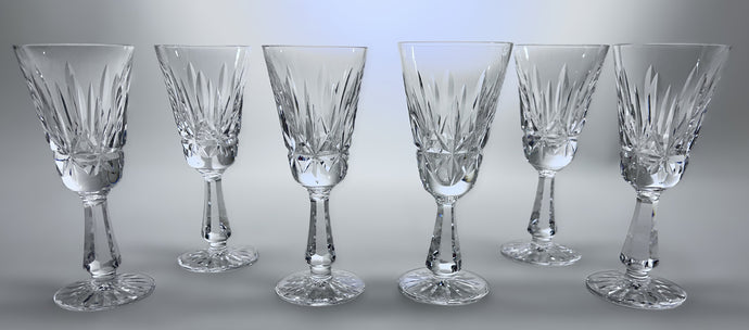 Waterford Rosslare Blown Crystal Sherry Glass Set of Six. 1968-2017.