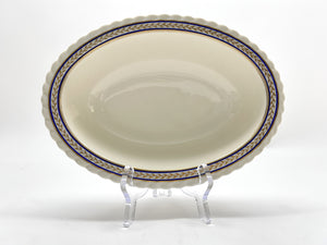 Princess House Chancellor Ivory, Royal Blue And Gold Trim 22-Piece Soup Bowl and Plate Collection