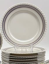 Princess House Chancellor Ivory, Royal Blue And Gold Trim 31-Piece Soup Bowl and Plate Collection