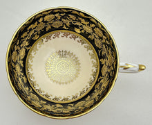 Paragon By Appointment Double Royal Warrant Cobalt and Peach With Gold Teacup and Saucer Set. c.1940-1953