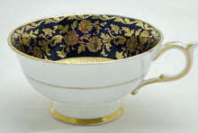 Paragon By Appointment Double Royal Warrant Cobalt and Peach With Gold Teacup and Saucer Set. c.1940-1953