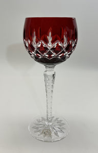 Ajka Arabella Handmade Cut To Crystal Stemmed Color Hock Wine Glass/ Goblet Collection of Four