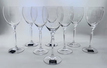 Mikasa Venezia Crystal Water Goblet Collection of Eight. 1996-2004.