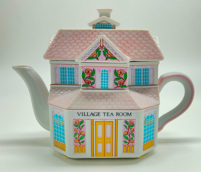 Lenox Village Tea Room 5-Cup Fine Porcelain Teapot, 1991