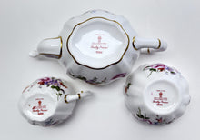 Royal Crown Derby "Derby Posies" Mini 2-Cup Teapot with Two Teacups, Sugar Bowl and Creamer, 1972