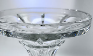 Godinger Times To Remember 13" Tall Blown Crystal Round Compote.