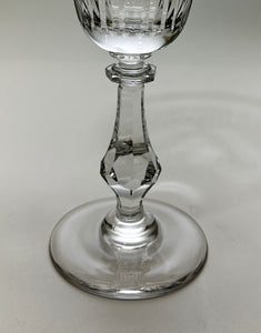 Rock Sharpe Crystal Charleston Water Goblet Collection of Six, c.1930-1940's