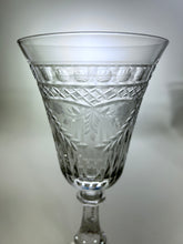 Rock Sharpe Crystal Charleston Water Goblet Collection of Six, c.1930-1940's