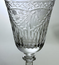 Rock Sharpe Crystal Charleston Water Goblet Collection of Six, c.1930-1940's