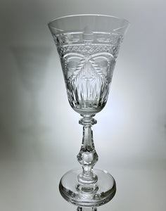 Rock Sharpe Crystal Charleston Water Goblet Collection of Six, c.1930-1940's