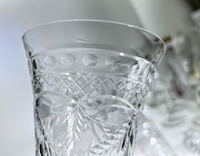 Rock Sharpe Crystal Charleston Water Goblet Collection of Six, c.1930-1940's