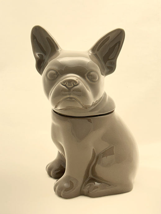 Target Threshold French Bulldog Brown/Grey Stoneware Cookie/ Treat Jar.