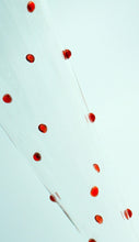 Pottery Barn Confetti Celebration RED Champagne Flute Collection of Seven.