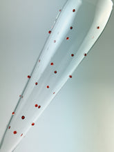 Pottery Barn Confetti Celebration RED Champagne Flute Collection of Seven.
