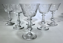 Rock Sharpe Charleston Champagne/ Tall Sherbet Crystal Collection of Six, c.1930-1940's