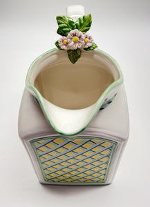 Villeroy and Boch Country Collection Fleurence French Garden w/ Flower Charm 84 Oz. Water Pitcher.