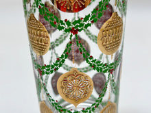 Culver Vintage Holiday Gold Ornament Glass Set of Four.