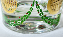 Culver Vintage Holiday Gold Ornament Glass Set of Four.