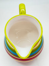 Crate and Barrel Raya 96 Oz. Striped Colors Pitcher