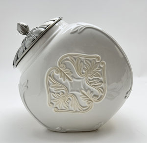 Lenox Butler's Pantry Embossed Cookie Jar and Metal Lid, 2000-2015