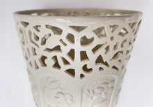 Lenox Jasmine Collection Embossed and Reticulated Large 12"H Ivory Vase, 1998-2008