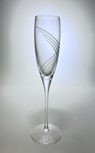 Lenox Windswept Clear Champagne Flute Collection of Seven.