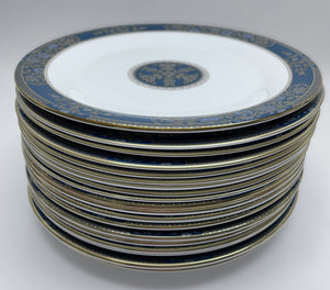 Royal Doulton Carlyle Teal/ Gold 143-Piece Dinnerware Collection for Eighteen.